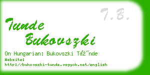 tunde bukovszki business card
